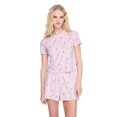 thumbnail image 1 of No Boundaries Women's Two Piece Short Pajama Set, 1 of 6