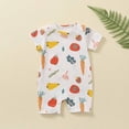 thumbnail image 2 of IROINID Économies Coton Neutre Cache-Couches Bébés Filles Garçons Manches Courtes T-Shirt Combinaison Barboteuse, Rouge, 2 of 4