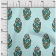 thumbnail image 1 of oneOone Cotton Poplin Fabric Leaves & Floral Block Printed Craft Fabric BTY 42 Inch Wide, 1 of 5