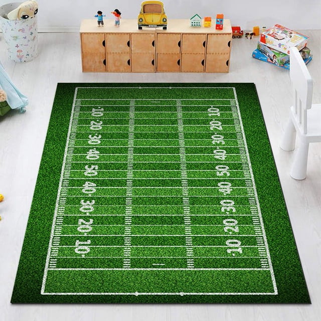 JUNWELL Tapis de Football Décoratif Réduction du Bruit Tapis de Sport Moderne pour Chambre de Bébé Tapis de Sol