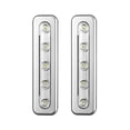 thumbnail image 1 of Globe Electric Silver 7" LED 2-Pack Battery Operated Manual On/Off Switch Task Bar Night Light, 1 of 6