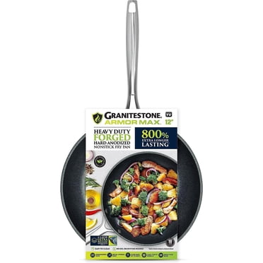 Granitestone Armormax Fry Pan 12 Inch Nonstick Hard Anodized Ultra Durable Frying Pan