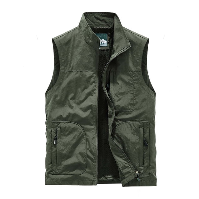 LOVZFMLL Jackets for Men's Work Clothes Jacket Solid Color Stand Collar Multiple Pockets Outdoor Sports Photography Coat