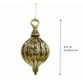 thumbnail image 2 of Holiday Time, Vintage Gold Finial Ornament, 4pk, 2 of 4