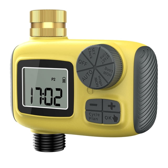 Hearth & Gear Sprinkler Timer Programmable Garden Hose Timer Water Saving Irrigation Controller For Yard Systems Garden Station with Hose Hookup Male Orifice Connector Yard Enforcer Sprinkler Sewer