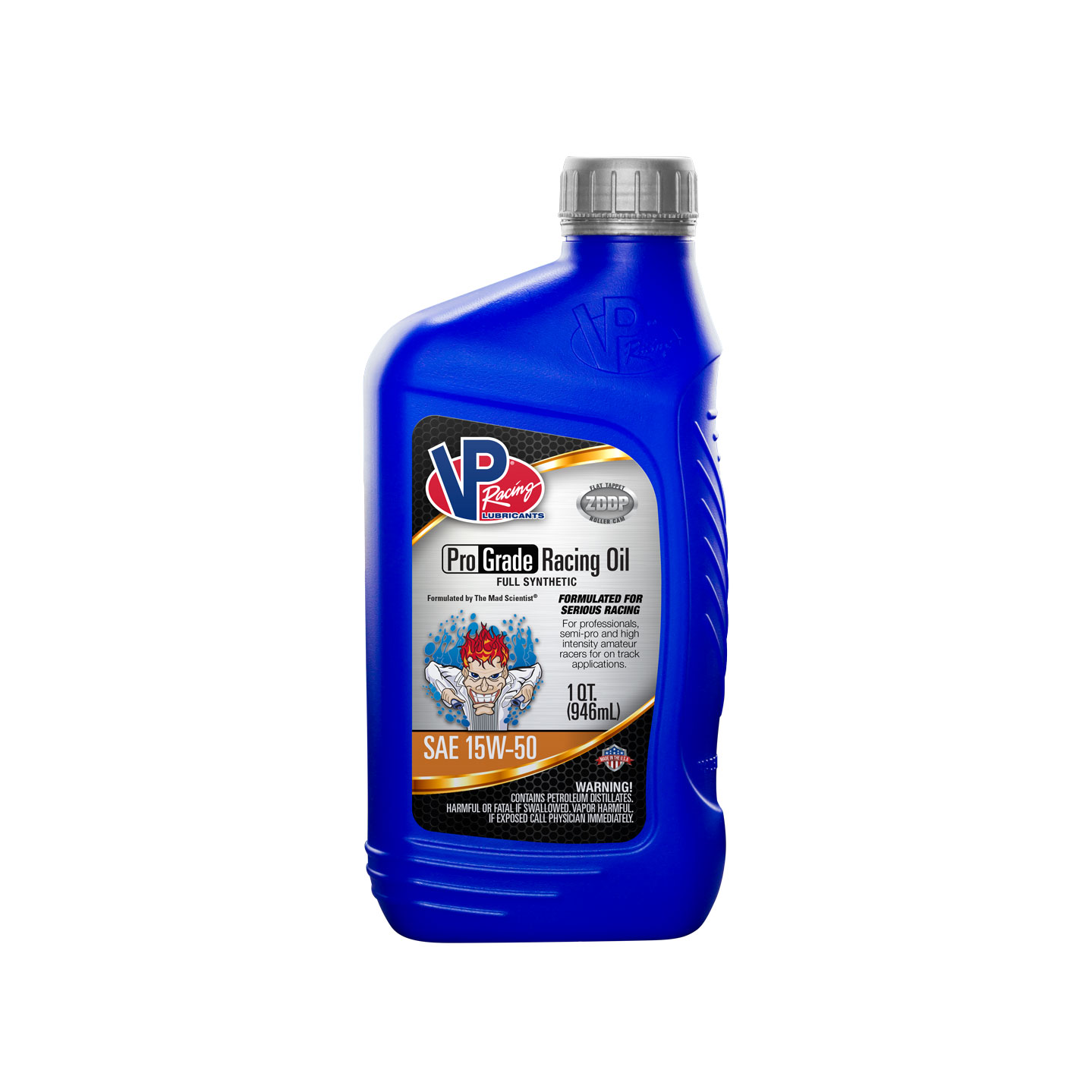 VP Racing Fuels 2755 Full Synthetic Pro Grade Racing Oil, Quart Bottle 15W-50