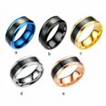 thumbnail image 1 of Couple Rings Delicate Ring Smart Sensor Body Temperature Smart Sensor Body Temperature Small Lightness Finger Jewelry Wedding Women Engagement Black 13#, 1 of 1