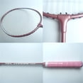 thumbnail image 2 of Badminton Rackets Set of 2, Metal Badminton Racquets with Badminton Bag Professional Lightweight Badminton Racquet for Student Beginner Fitness Training[Pink], 2 of 4