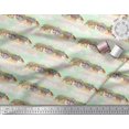 thumbnail image 2 of Soimoi Green Poly Georgette Fabric House & Landscape Nature Print Fabric by the Yard 42 Inch Wide, 2 of 5