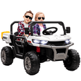 thumbnail image 1 of Aosom 2 Seater Ride on Car, 12V 7AH Ride on Dump Truck Kids UTV, White, 1 of 10