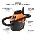 thumbnail image 2 of Armor All, AA255 , 2.5 Gallon 2 Peak HP Wet/Dry Utility Shop Vacuum, 2 of 5