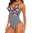 thumbnail image 5 of Ketyyh-chn99 Pièce Maillot de Bain une pour Femmes Robe de Bain pour Femmes Contrôle du Ventre Maillot de Bain une Pièce Contrôle du Ventre Col en V Maillots de Bain Rouge,2TG, 5 of 5