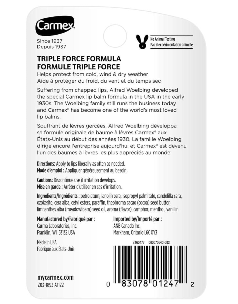 CARMEX BÂTONNETS DE SAVEUR CLASSIQUE LOT DE 3