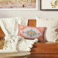 thumbnail image 5 of Orange Boho Throw Pillow Covers Set of 2 Monaco Rug Carpet Double Sided Pattern Cotton Soft Pillow Case Cushion Cover Pillowcase for Garden Couch Sofa Bed Decorative 12x20 inch, 5 of 5