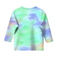 thumbnail image 5 of Splozh Chemises Filles Manches Longues Fille Décontracté Col Rond T-Shirt Manches Trois Quarts T-Shirt Régulier Basique Haut Manches 3/4 Vert, 4-5 Ans, 5 of 5