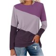 thumbnail image 1 of Birdeem Women's Solid Round-Neck Long Sleeve Top, 1 of 1