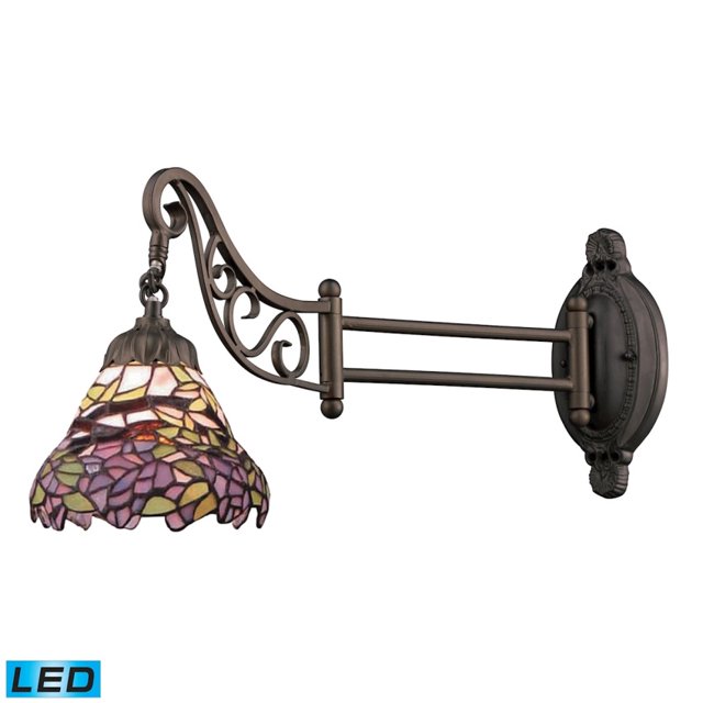 Elk 079-Tb-28 Lilac Mix-N-Match 1-Light Swing Arm Sconce, 12-Inch, Tiffany Bronze