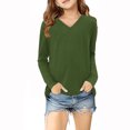 thumbnail image 5 of Timegard Toddler Baby Clothes Unisex V Neck Long Sleeve Solid Color Comfy Children Boy Girls Spring, 5 of 5