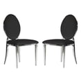 thumbnail image 2 of Canadian Zara Velvet Silver Dining Chair (Set of 2), 2 of 2