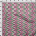 thumbnail image 3 of oneOone Polyester Lycra Fabric Chevron Kasuri Print Fabric BTY 56 Inch Wide, 3 of 4