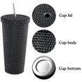 thumbnail image 4 of Sparkle in Style: Rhinestone Bling Thermal Bottle 750ml - Glitter Diamond Water Bottle with Lid & Straw, 4 of 5