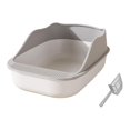 thumbnail image 3 of Cat Litter Box Kitty Bedpan Litter Tray Easy Cleaning Open Top Cat Litter Tray Gray, 3 of 8
