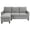 Light Grey, variant on HOMCOM Sectional Sofa with Ottoman, Dark Grey, Linen Fabric and Reversible Design