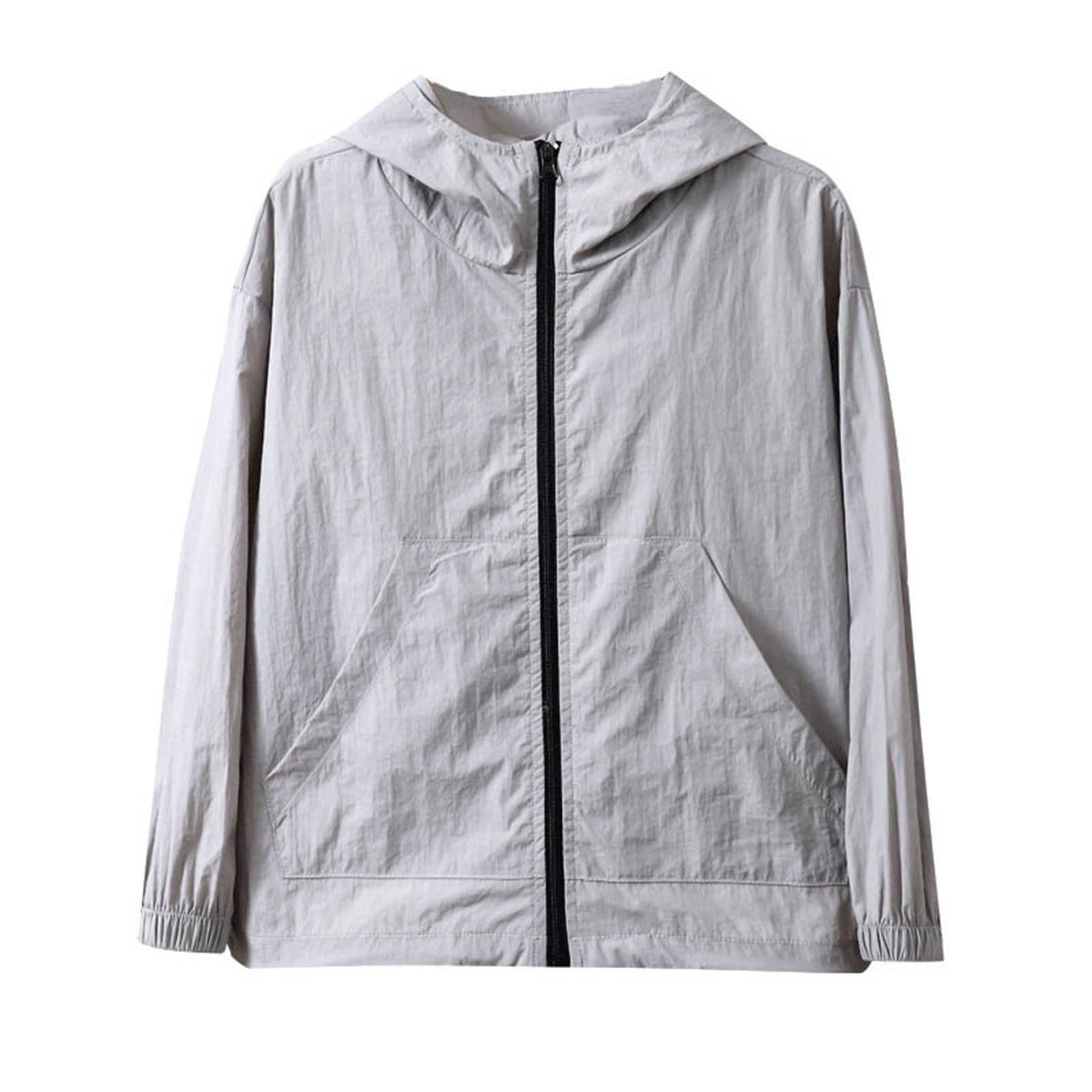 PMVFHDE Manteau Décontracté pour Garçons Coupe-Vent Léger Manteau Mode pour le Quotidien et les Activités de Plein Air
