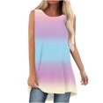 thumbnail image 2 of LSLJS Women Tank Summer Gradient Color Round-Neck Sleeveless Casual Tunic Tops Blouse, Womens Tank Tops, 2 of 5