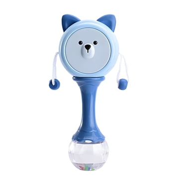 Rbaofujie Children Toys Drummers 3-6-12 Months Old Hand Cranked Bells 2-in-1 Year Old Newborn Children Early Childhood Education Toys Cute Bear Wave Drum
