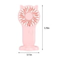 thumbnail image 2 of Pink Handheld Fan 3 Wind Levels Usb Rechargeable 800Mah Battery 5.7X3.1 Inch Portable Desktop Fan Low Noise Lightweight Strong Wind Motor Efficient Compact, 2 of 8