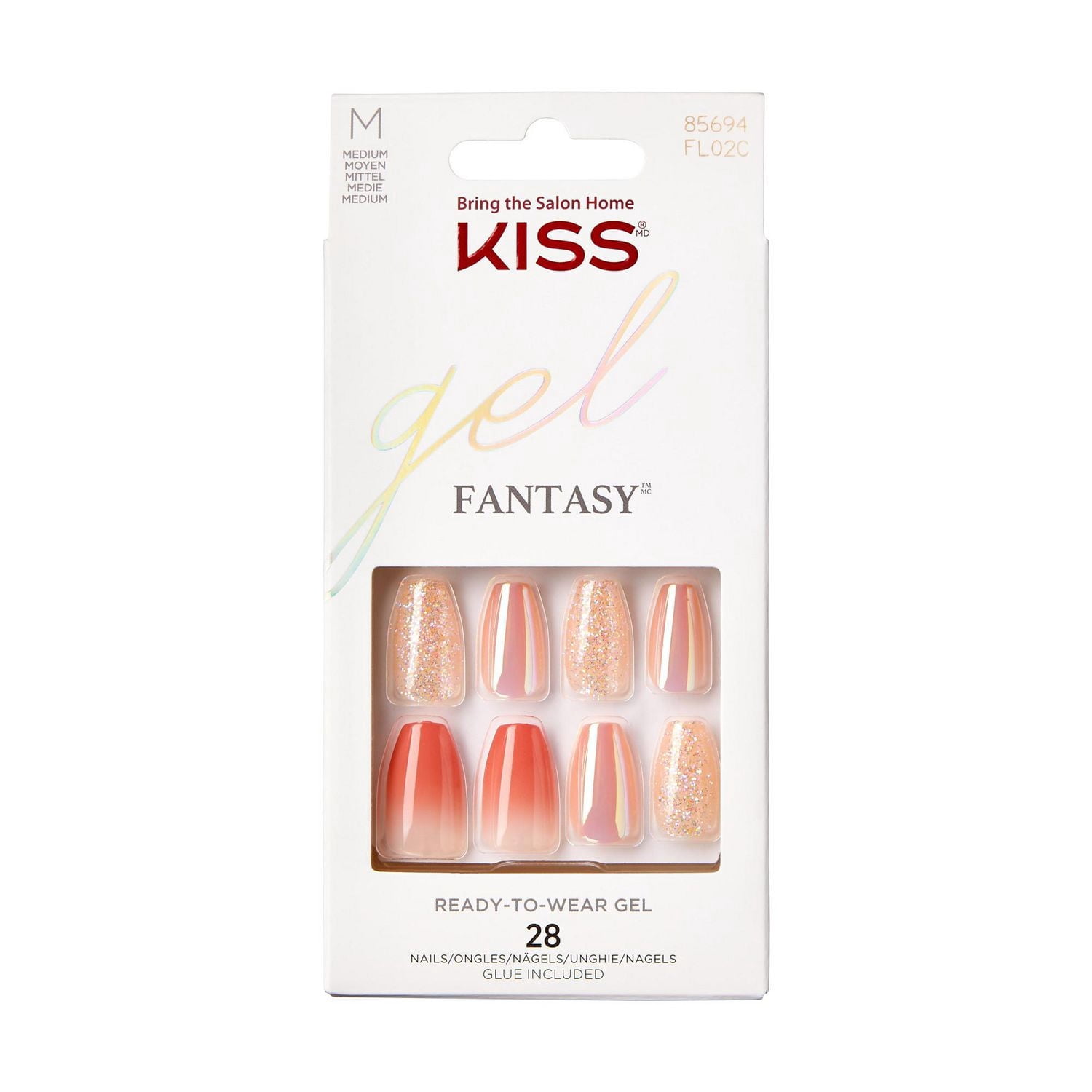 KISS Gel Fantasy - Problème Réglé - Faux Ongles, Moyen