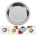 thumbnail image 2 of Tea Bag Holder and Saucer Set of 4 Small Round Stainless Steel Coasters for Table Protection, 2 of 9
