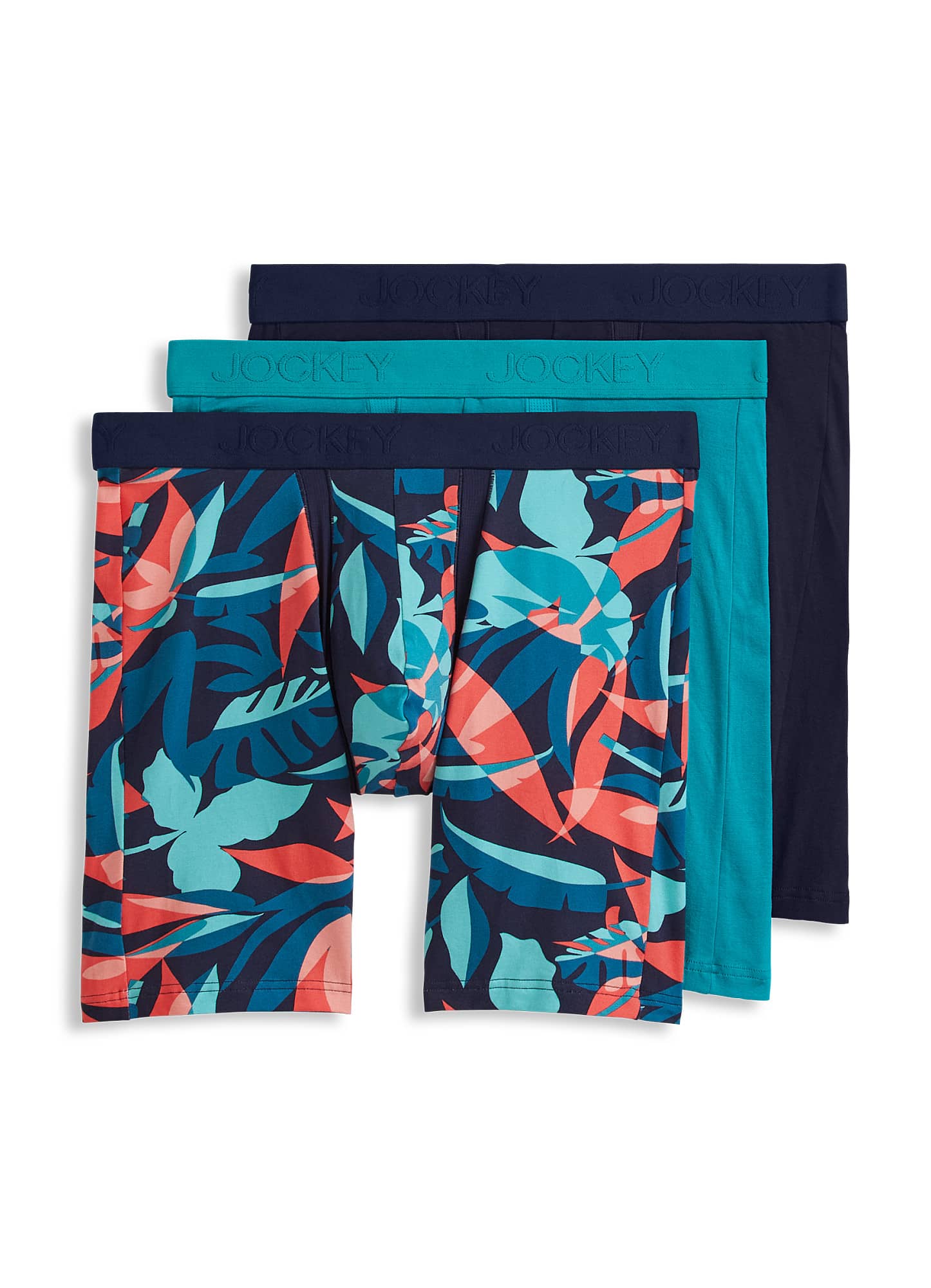 Jockey Boxeur Long en Coton Extensible Anti-Frottement avec Pochette - Lot de 3