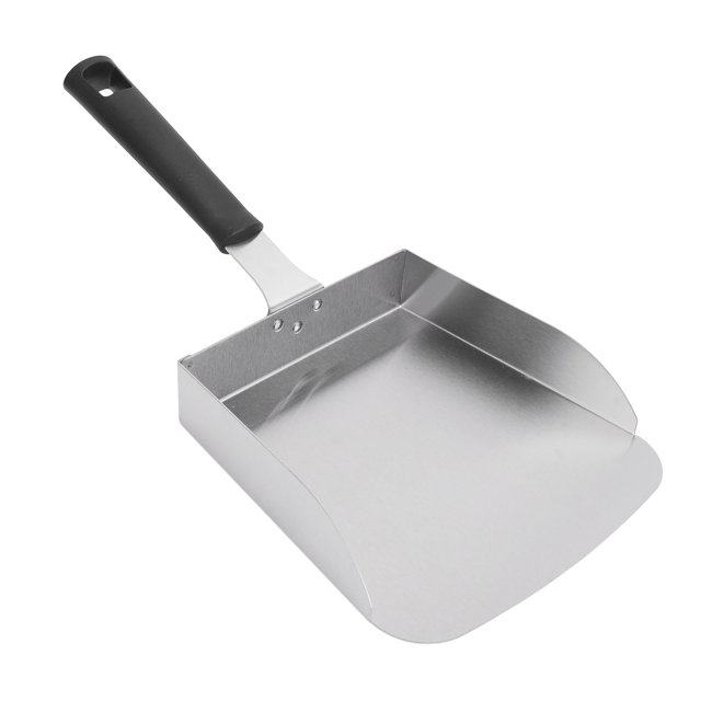 Déplaceur Alimentaire en Acier Inoxydable, Déplaceur Alimentaire pour Plaque de Cuisson Antirouille Grand avec Poignée pour Sauté