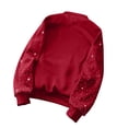thumbnail image 4 of ZMFXJPE Chandails Molletonnés Doux Chandails Molletonnés pour Femmes Sans Capuchon Chandail en Molleton pour Femmes Chandail pour Femmes Vêtements Tendance Femmes(Rouge,m), 4 of 4