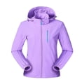thumbnail image 1 of Pisexur Manteau d'Hiver pour Femme Imperméable, Veste de Pluie Légère, Coupe-Vent d'Extérieur, Manteau de Pluie pour la Randonnée, le Voyage, la Course, 1 of 3
