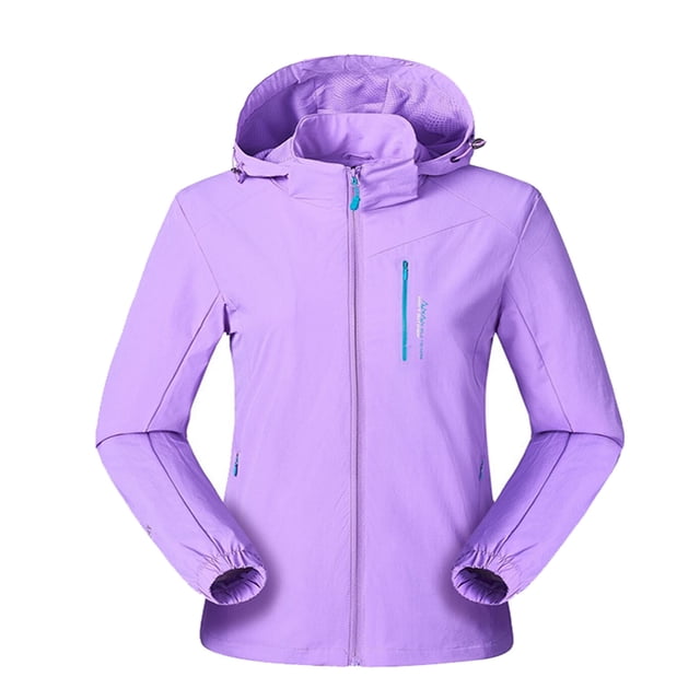 Pisexur Manteau d'Hiver pour Femme Imperméable, Veste de Pluie Légère, Coupe-Vent d'Extérieur, Manteau de Pluie pour la Randonnée, le Voyage, la Course