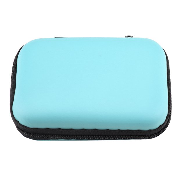 Petit étui de rangement portable pour écouteurs (bleu)