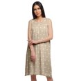 thumbnail image 1 of Moomaya Printed Sleeveless Nightdress For Ladies Button Placket Nightwear, 1 of 6