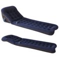 thumbnail image 2 of Dark Blue Flocked PVC Inflatable Sleeping Pad - Lightweight 5.2lb Press-Inflatable Camping Mat with 200lb Capacity, Portable 17.3x11x2.75in Storage, Outdoor Tent-Use Moisture-Proof Air Mattress and, 2 of 6