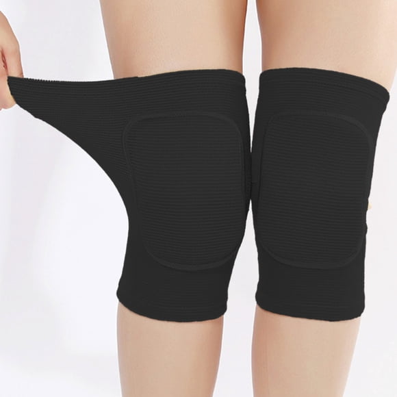 Aufmer 6 Pcs Breathable Sports Knee Pads, Shock-Absorbing Protection for Football/Volleyball/Basketball, 9.84x5.71in(Black)
