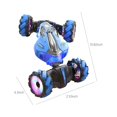thumbnail image 3 of SIYTUAU Gesture And Handle Control Stunt Remote Control Car With Twist Feature Blue Abs Plastic Toy Gift For Kids Rc Car Blue, 3 of 9