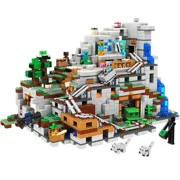 The Mountain Cave Elevator Village Tree House Building Block With Figures Compatible 21137 My World Bricks Set Gifts Toys G220524