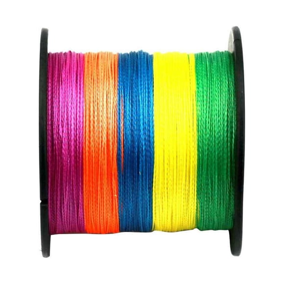 ZheElen Qualité Ligne de Pêche 300 Mètres 4 Brins 15 -80 Lb Fil de Pêche Tressé PE Multifilament Super Résistant Ligne de Pêche Multicolore 12