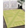 thumbnail image 3 of Ahgly Company Tapis d'Intérieur Lavable en Machine Carré Transitionnel Jaune Banane, 8 Pieds Carré, 3 of 7