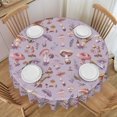 thumbnail image 1 of Round Tablecloth Mushrooms Vintage Botanical 60 Inch Table Cover for Dining Polyester Cloth with Scalloped Edges Stain Resistance Kitchen Picnic Party Restaurant Decoration, 1 of 6