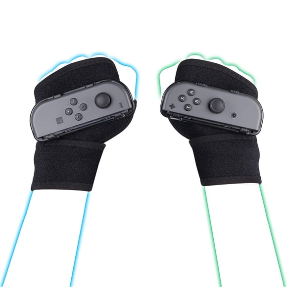Dragonne pour Jeux Just Dance Switch 2023, Brassard Sangle Élastique Accessoires Mains Libres Joycon Grips-2 Pack