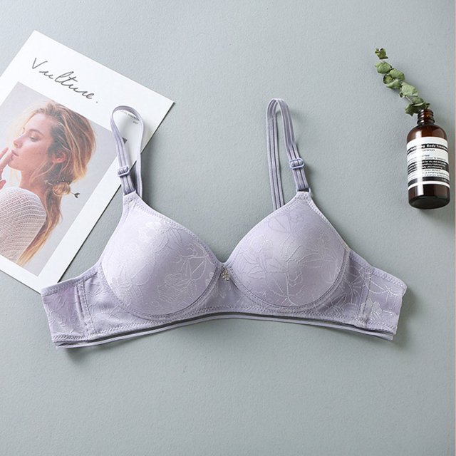 CHUANK Bras Easter Clearance Summer Fall Woman‘s Printing Gathered Together Daily Bra Underwear No Rims Blue