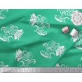 thumbnail image 2 of Soimoi Silk Fabric Leaves & Floral Artistic Decor Fabric Printed Yard 42 Inch Wide, 2 of 5